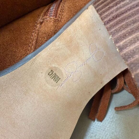 Jessica Simpson Women's Jewles Cinnamon Fringe Western Boots size 10M NWOB - Picture 8 of 8